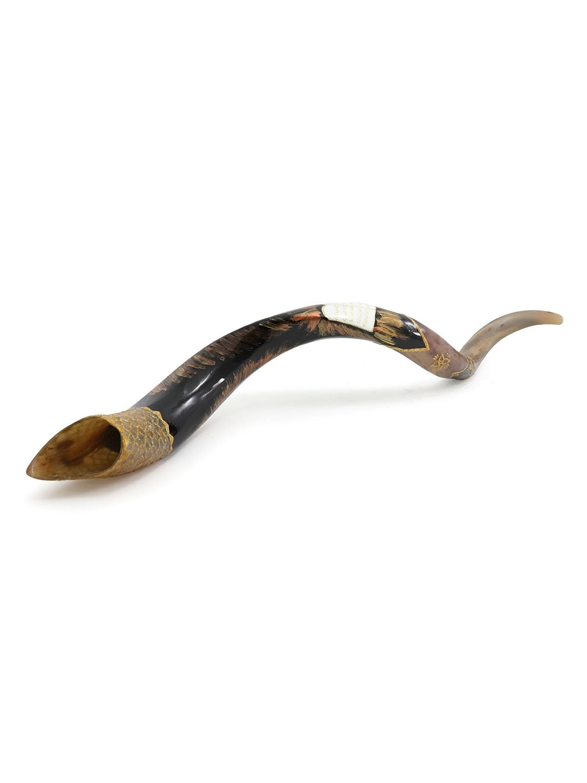 Ten Commandments and Temple Hand Painted Kudu Shofar